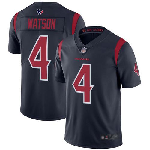 Houston Texans Limited Navy Blue Men Deshaun Watson Jersey NFL Football 4 Rush Vapor Untouchable